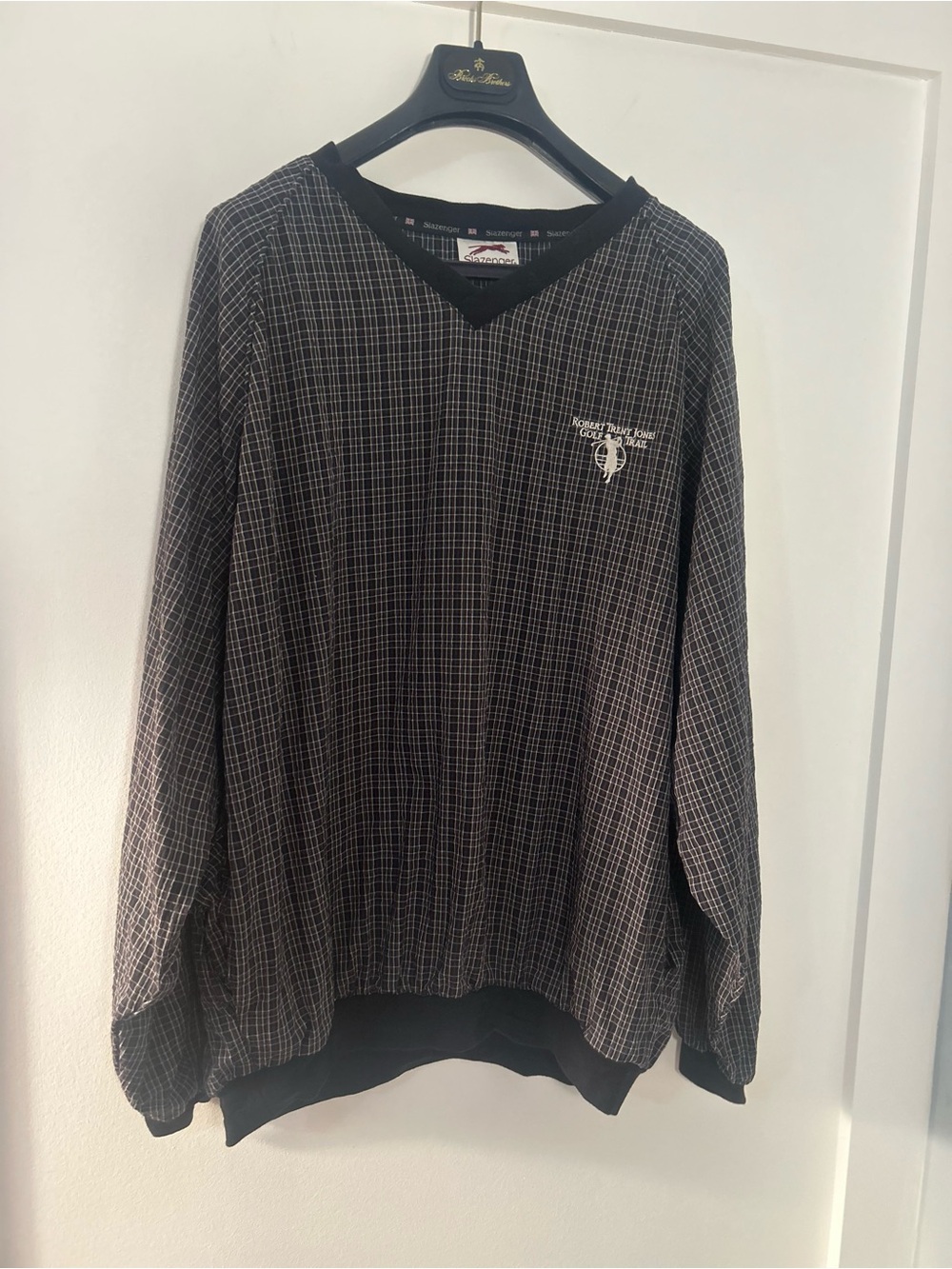 Slazenger Grid V-Neck Lightweight Golf Pullover XL Robert Trent Jones Trail